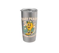 Easy Peasy Lemon Squeezy Funny Surfing Lemon Stand Lemonade Stainless Steel Insulated Tumbler