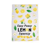 Easy Peasy Lemon Squeezy Kitchen Towel Hostess Gift Italy Lemon Tea Dish Towel For Men Women (Lemon Squeezy)