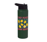 Easy Peasy Lemon Squeezy Lemon Juice Stand Lemonade Stainless Steel Insulated Water Bottle