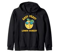 Easy Peasy Lemon Squeezy Shades Funny Lemons Summer Lemonade Zip Hoodie