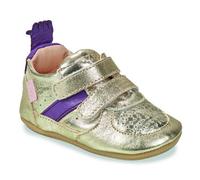 Easy Peasy Shoes (Trainers) MY PRE BASKET VELCRO in Gold 2 toddler