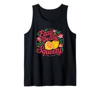 Easy Peasy Squeezy Floral Lemon Citrus Tank Top