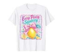 Easy Peasy Squeezy Lemon Bow Summer Citrus Cute Style T-Shirt