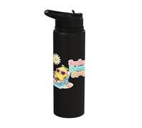 Easy Peasy Summer Squeezy - Funny Lemon Beach Vacation Stainless Steel Insulated Water Bottle