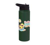 Easy Peasy Summer Squeezy - Funny Lemon Beach Vacation Stainless Steel Insulated Water Bottle