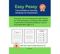 Easy Peasy Trace Numbers & Counting Workbook for Preschoolers: Preschool, Pre-K & Kindergarten Math Practice for Tracing Numbers, Counting 0-100, ... (Ages 3-7) (Easy Peasy Learning Series)