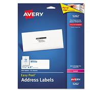 Easy Peel Laser Address Labels, 1-1/3 x 4, White, 350/Pack