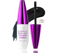 Easy Peel-Off Eyebrow Gel, Waterproof Smudge-Proof Brow Tint with Gentle Formula, Long Lasting Eyebrow Dye for Natural Defined Brows(1#Black)