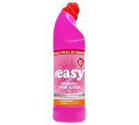 Easy Pink Seriously Thick Bleach 750ml Pinl Powerful Disinfectant Cleaner for Toilets, Drains, Bathrooms, Kitchens - Removes Tough Stains, Germs & Odours - Household Cleaning