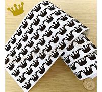 Easy Plants 180 Royal Imperial Crown Vinyl Stickers 20mm Self Adhesive Peel & Stick -Black
