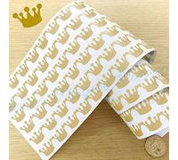 Easy Plants 180 Royal Imperial Crown Vinyl Stickers 20mm Self Adhesive Peel & Stick -Cream
