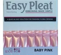 Easy Pleat Ribbon 10 Metre Length Pre Pleated for Funeral Tributes & Oasis Shapes (Baby Pink)