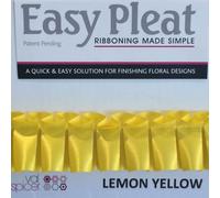 Easy Pleat Ribbon 10 Metre Length Pre Pleated for Funeral Tributes & Oasis Shapes (Lemon Yellow)