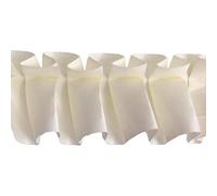 Easy Pleat Ribbon 10 Metre Length Pre Pleated for Funeral Tributes & Oasis Shapes (Vanilla)