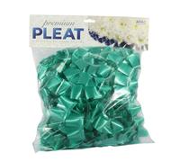Easy Pleat Tribute Ribbon - Waterproof Poly Ribbon - Pre-Pleated Edging for Floral Tributes, Crafts & Decoration - 10m or 30m Length, 50mm Wide (Emerald Green, 50mm x 10m)