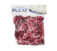 Easy Pleat Tribute Ribbon - Waterproof Poly Ribbon - Pre-Pleated Edging for Floral Tributes, Crafts & Decoration - 10m or 30m Length, 50mm Wide (Burgundy, 50mm x 10m)