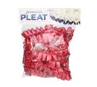 Easy Pleat Tribute Ribbon - Waterproof Poly Ribbon - Pre-Pleated Edging for Floral Tributes, Crafts & Decoration - 10m or 30m Length, 50mm Wide (Red, 50mm x 10m)