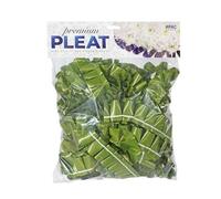 Easy Pleat Tribute Ribbon - Waterproof Poly Ribbon - Pre-Pleated Edging for Floral Tributes, Crafts & Decoration - 10m or 30m Length, 50mm Wide (Moss Green, 50mm x 10m)