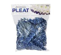 Easy Pleat Tribute Ribbon - Waterproof Poly Ribbon - Pre-Pleated Edging for Floral Tributes, Crafts & Decoration - 10m or 30m Length, 50mm Wide (Navy Blue, 50mm x 10m)