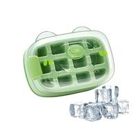 Easy Press Tray, Silicone Container, Portable Vertical Cup 9.06 x 5.2 x 2.95 inches for Home Kitchen, Family Trips and Friends, Extra Refreshing, Yellow, Green