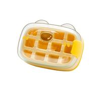 Easy Press Tray, Silicone Creative Container, Portable Vertical Cup 9.06 x 5.2 x 2.95 inches for Home Kitchen, Family Trips and Friends, Extra Refreshing, Yellow, Green