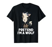 Easy Pretend I'm A Wolf Costume Halloween Funny Boys Kids T-Shirt