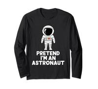 Easy Pretend I'm an Astronaut Costume Halloween Funny Long Sleeve T-Shirt