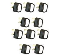 Easy Pull Mains Plug Top 13amp Fused with a Handle - Arthritis/Disability/weak Grip/Elderly (10, Black)