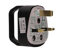 Easy Pull Rewireable 3 Pin UK Mains Plug Fitted with 5A Amp Fuse Black