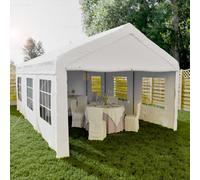 Easy Push Fit Assembly Marquee Party Tent With Showerproof Gazebo Canopy And Removeable Side Screens, 3.0X6.0M