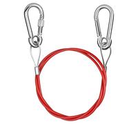 Easy Quick Fit Breakaway Cable, Trailer Caravan Breakaway Break Away Cables | With 2 Carabiners Breakaway Cable with Threaded Hook for Breakaways Brake Safety Handbrake (Red)