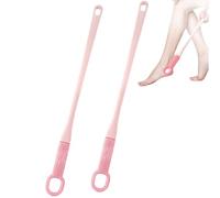 Easy-Reach Deep Cleaning Foot Brush, 15.7" Foot Cleaning Brush, Wet or Dry Brushing, Toe Brushs Between Toes Brushs for Shower, for Seniors, Men, Women (Pink*2pcs)