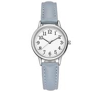 Easy Read Watches for Men Dial Fashion with Strap Watch Women's Watch Watch with A Second Hand (Blue, One Size)
