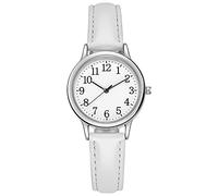 Easy Read Watches for Men Dial Fashion with Strap Watch Women's Watch Watch with A Second Hand (White, One Size)