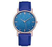 Easy Read Watches for Women Dial Watch Bracele Quartz Women's Watch Watch with A Second Hand (Blue, One Size)