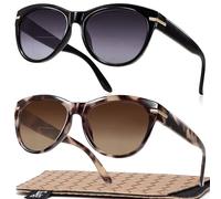 EASY READ Women Esr-0002-bb/Di-250 Reading Glasses, Black/Tortoise, 2 Sizes