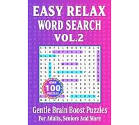 Easy Relax Word Search Vol. 2: Gentle Brain Boost Puzzles For Adults Seniors And More (Travel Size 6"x9")