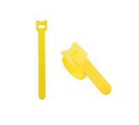 Easy-Release 100 Pieces Colored Reusable Zip Ties, T-Type Detachable Nylon Wire Wrap Ties Self-Locking Cable Management Bands(Yellow,12x200mm)