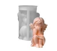 Easy Release 3D Angel Mold for Home and Event Decoration High Temperature Resistant Desktop Ornament Miniature Angel Soap Mold