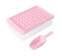Easy Release 55 Nugget Ice Tray with Lid and Bin for Freezer, with Cover, Storage Container, Scoop. Perfect Small Ice Cube Maker Tray & Mold. Flexable Durable Plastic, BPA Free