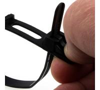 Easy Release Cable Ties 7.6mm x 180mm Releasable Reusable Black [100 Pack]