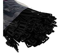 Easy Release Cable Ties 7.6mm x 250mm Releasable Reusable Black [100 Pack]