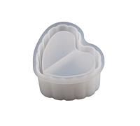 Easy Release Jewelry Organiser Mold Round Shaped Storage Box Love Heart Striped Holder Crafting Supplies Cup Mold