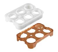 Easy Release Mold, Six Cavity Egg Organizer, 6 Slot Holder Tool with Smooth Surfaces, Food Grade Silicone Form, Egg Shaping Mold with Compact Design, Craft Accessory for Wax Soap