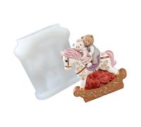 Easy Release Silicone Baking Mold with Bear Carousel Designs Chocolate and Cookie for Projects Soap Making Mold