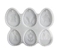 Easy Release Silicone Mold for Rabbits Eggs Pendant Easters Keychain Accessories Craft Supplies Craft Workshop Supplies