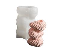 Easy release silicone mold to create a unique stacked holder suitable for wax and gypsum materials