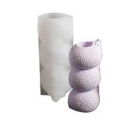 Easy release silicone mold to create a unique stacked holder suitable for wax and gypsum materials