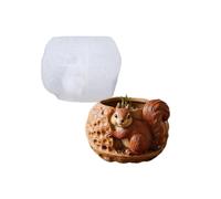 Easy-Release Squirrel Silicone Craft Mold for Concrete Flowerpots Unique Holders & Decorations Silicone Planter Mold