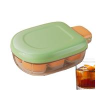 Easy Release Tray - Flexible Stackable Tray, 6 Grid Silicone Lid Container, Square Bar Tool, BPA Free Freezer Box, Desi